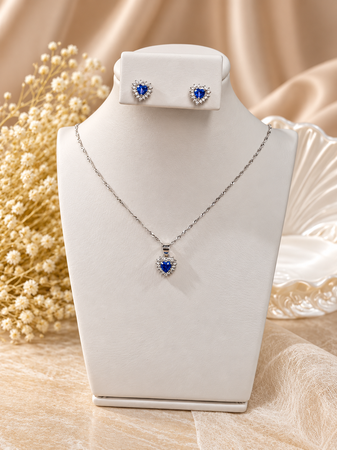 Set Azul corazón