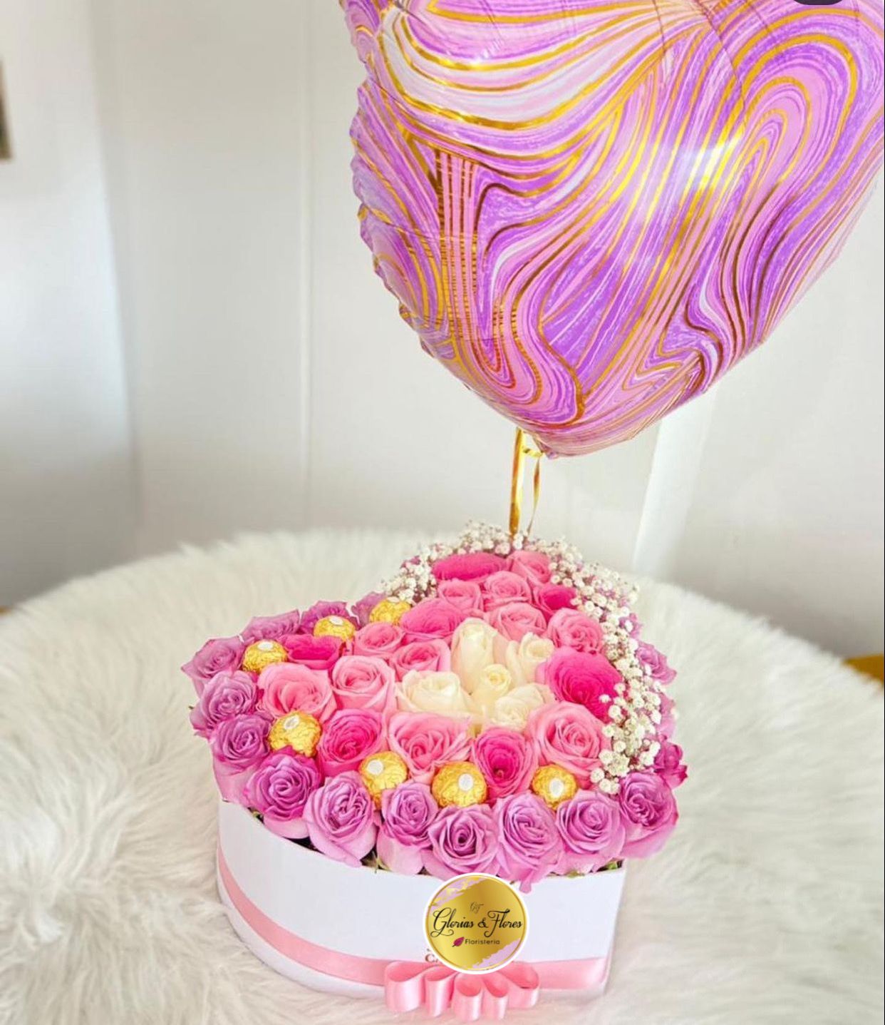 Corazón con globos