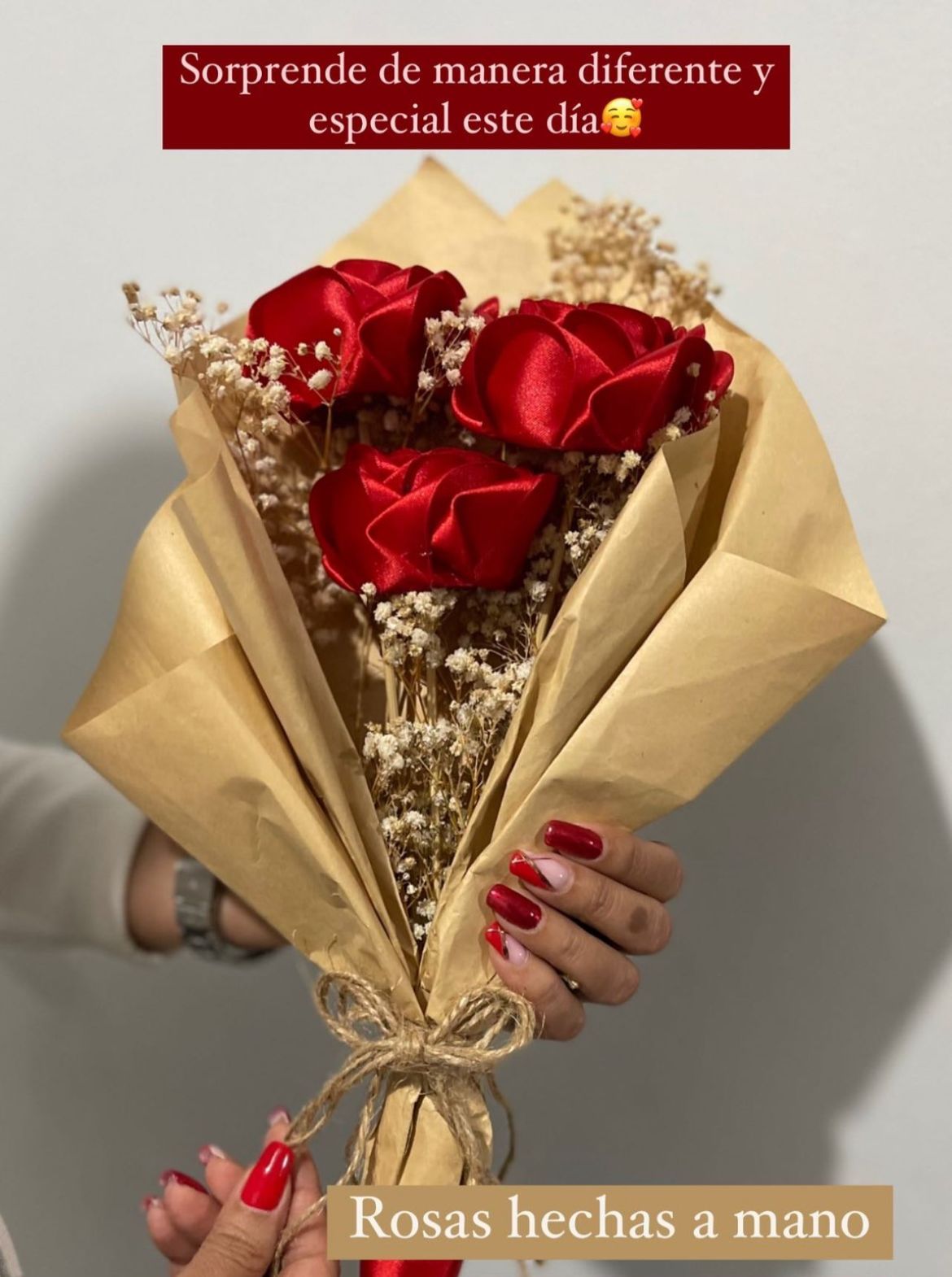 Rosas eternas (en tela)