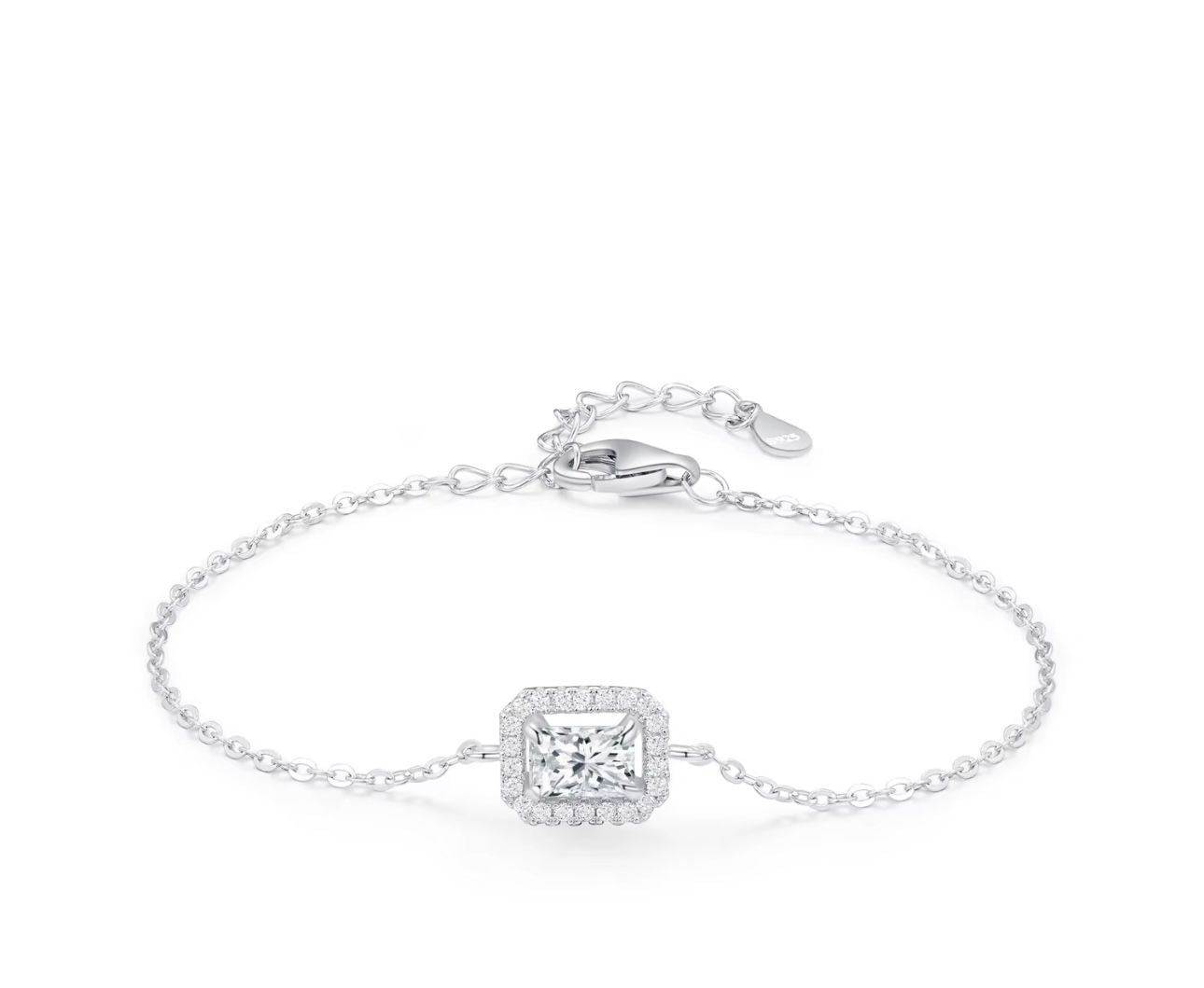 Pulsera piedra plateada