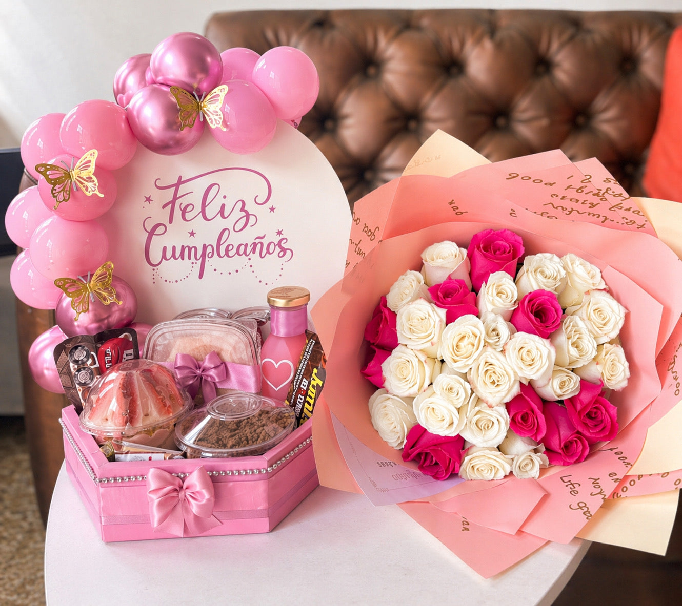 Bouquet tonos pastel + Desayuno