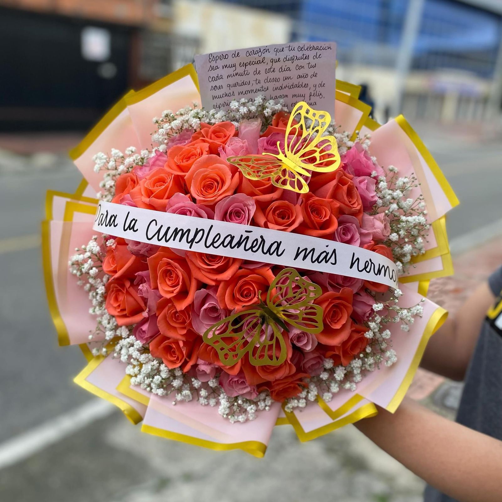 Orange love + Letrero personalizado