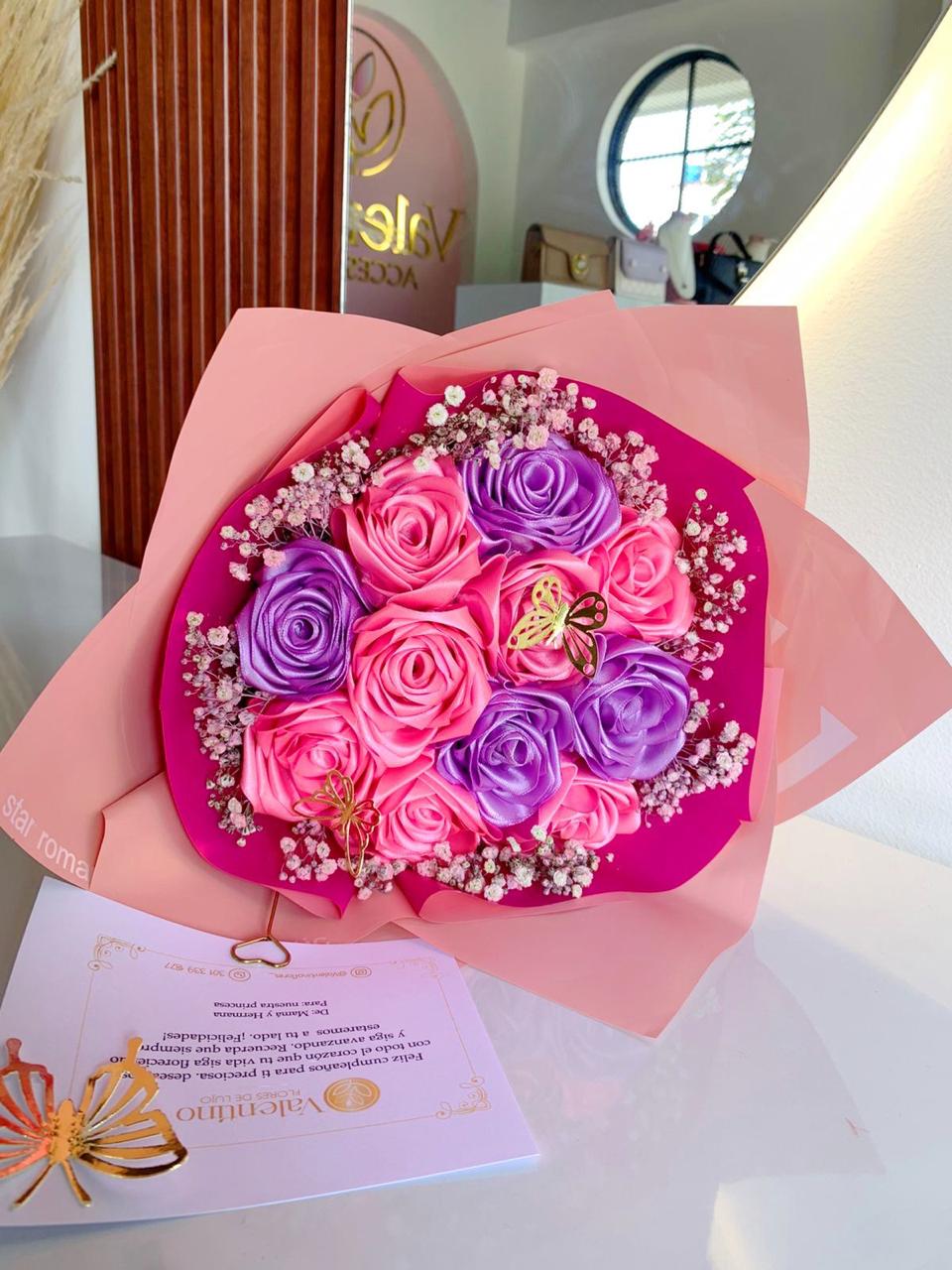 Bouquet x10 rosas eternas