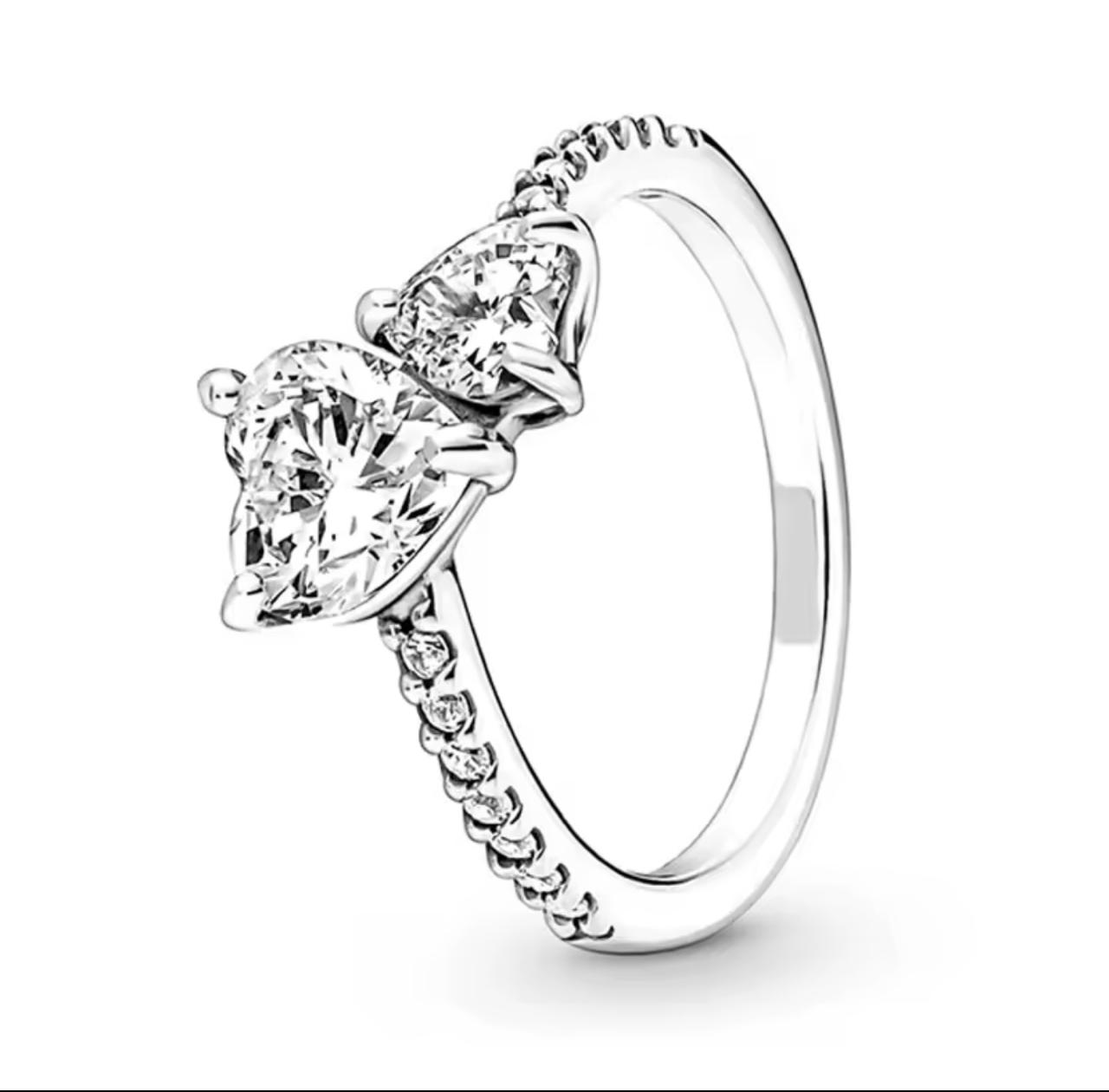 Anillo Doble Corazon