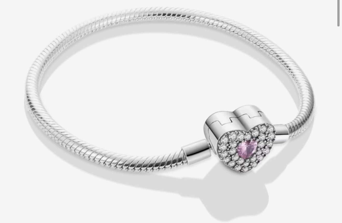 Brazalete Corazón Rosa