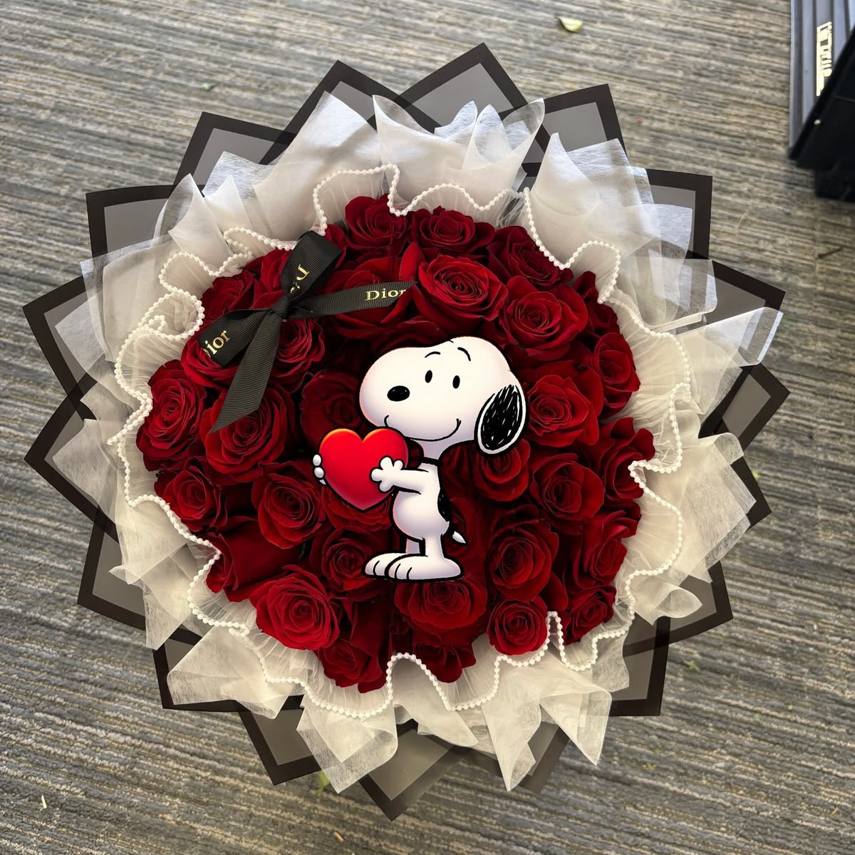 Bouquet Snoopy x40 rosas