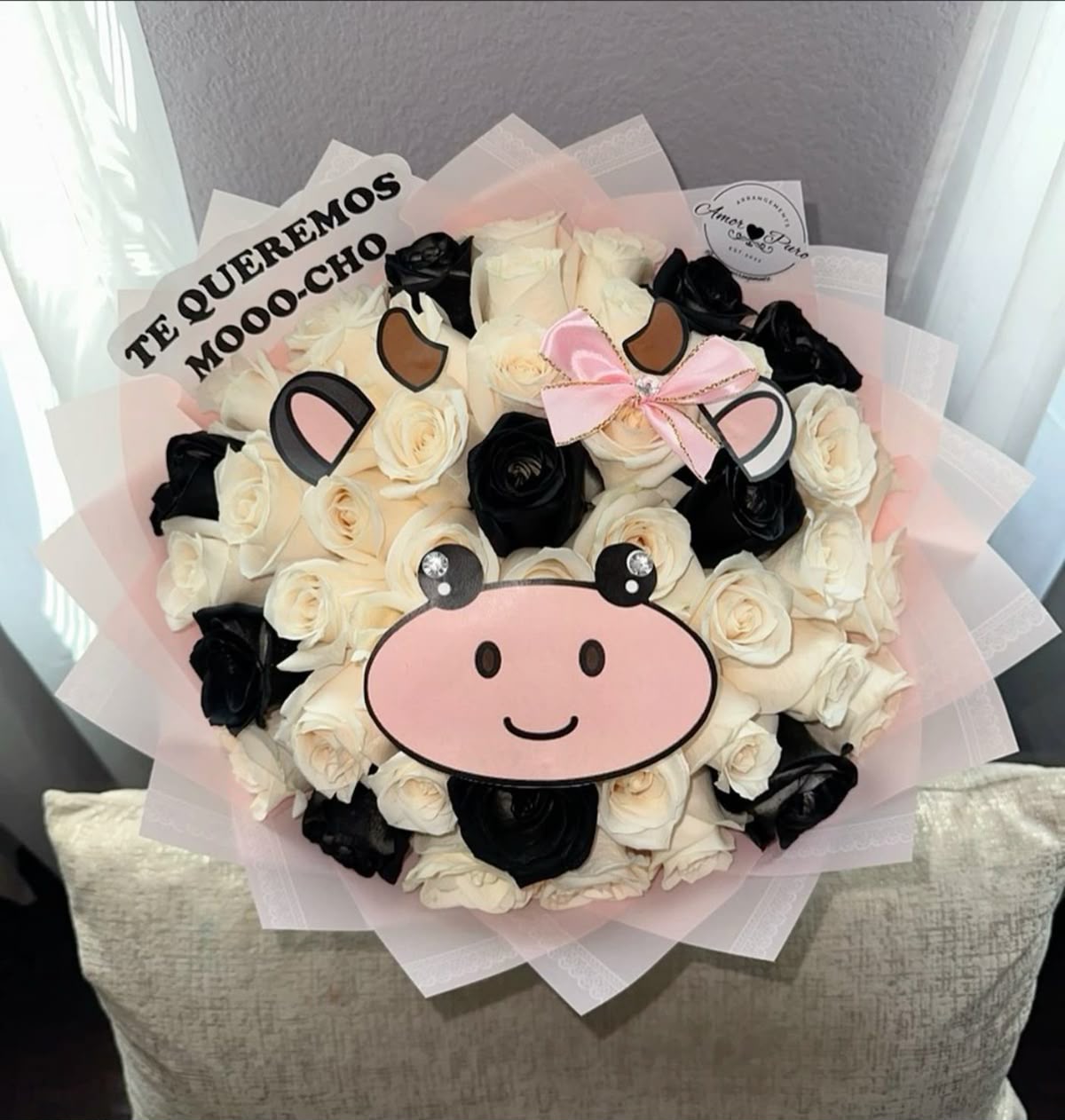 Bouquet Vaca x50 rosas